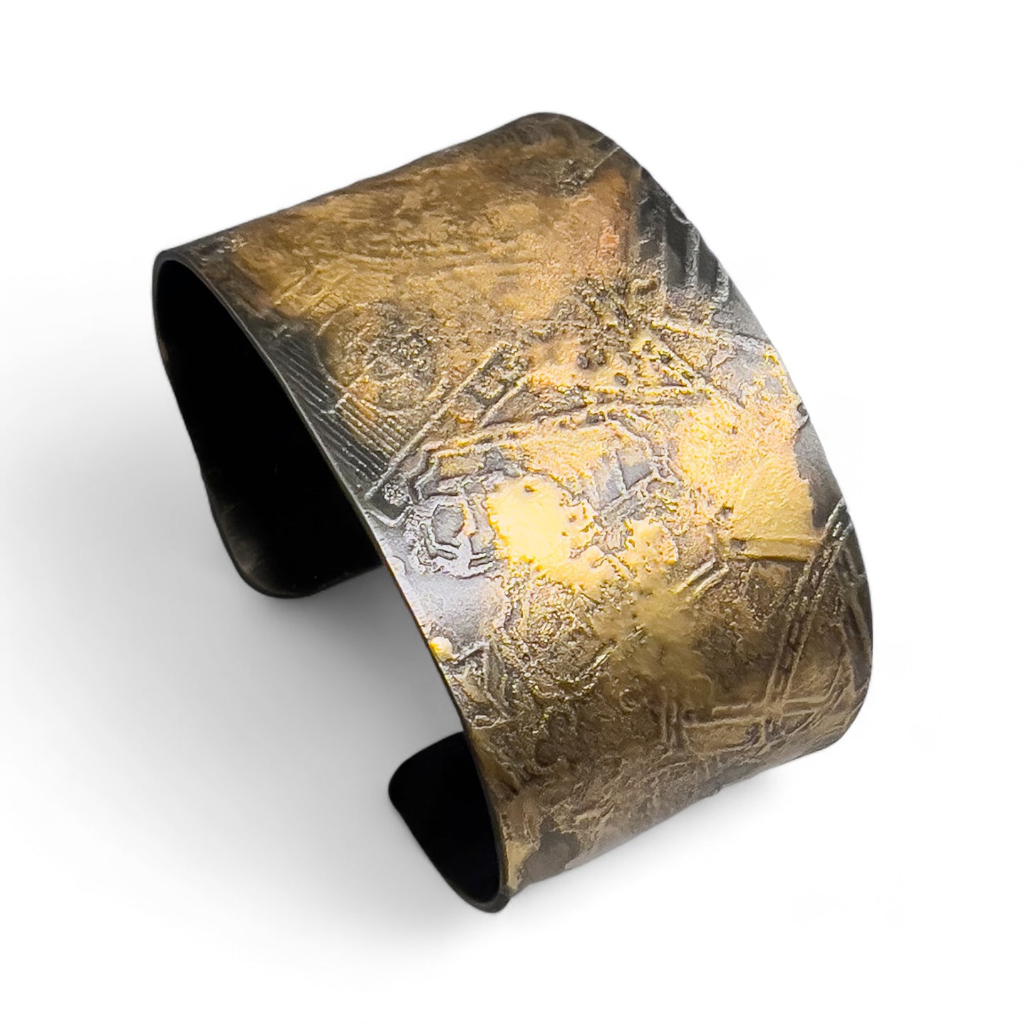 Curtain Call Cuff in Steel/Gold, BB0004/C2322a, Bette Barnett