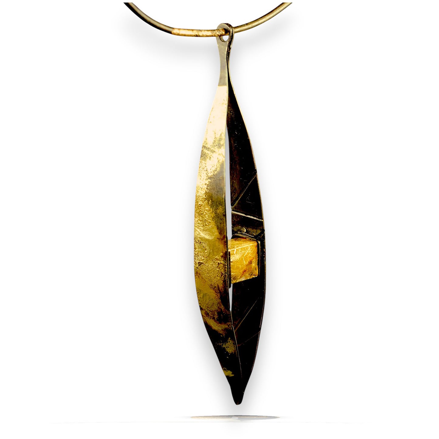 Steadfast Necklace in Steel/Gold, BB0009/N2208, Bette Barnett