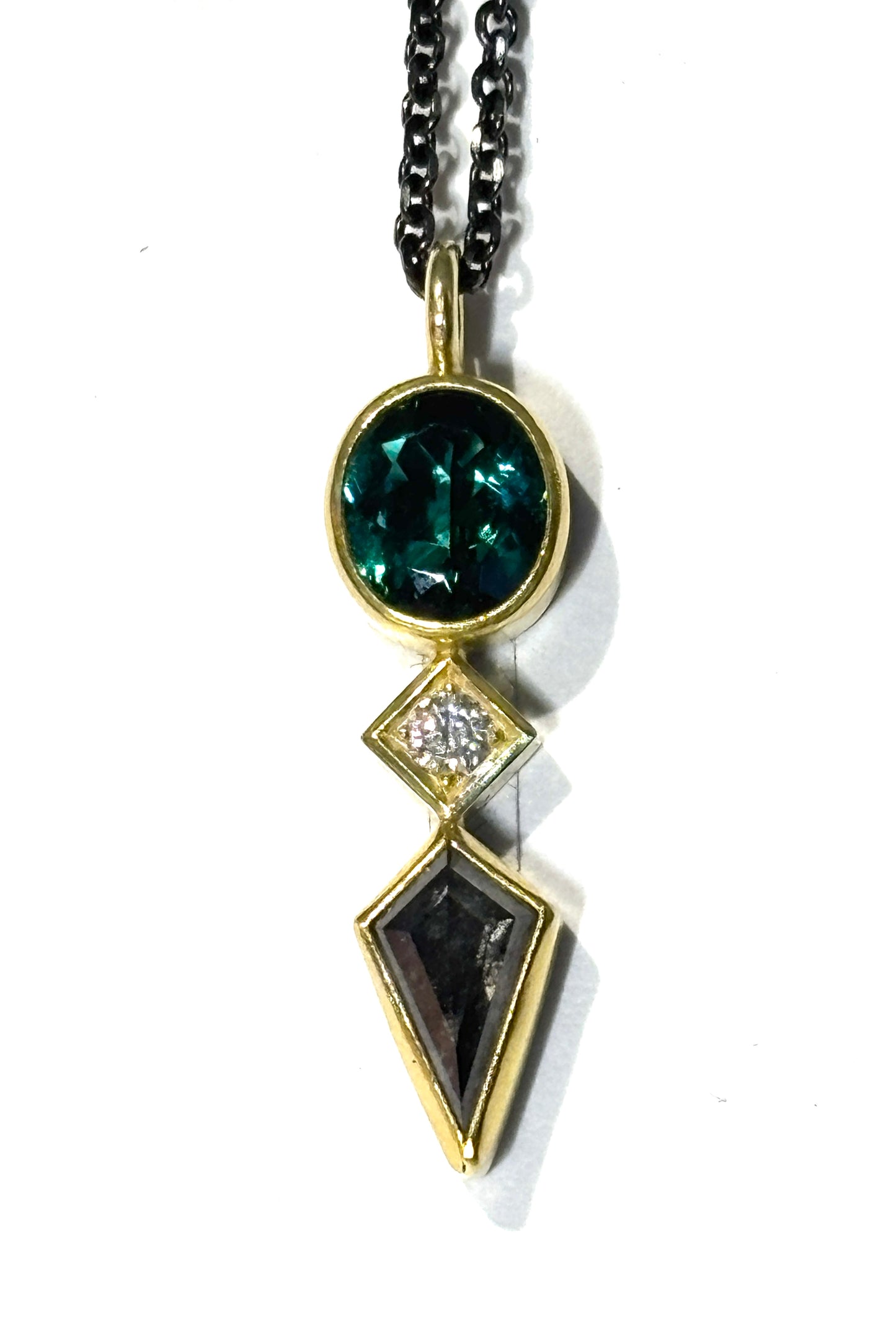22kt/18kt Tourmaline Diamond Pendant