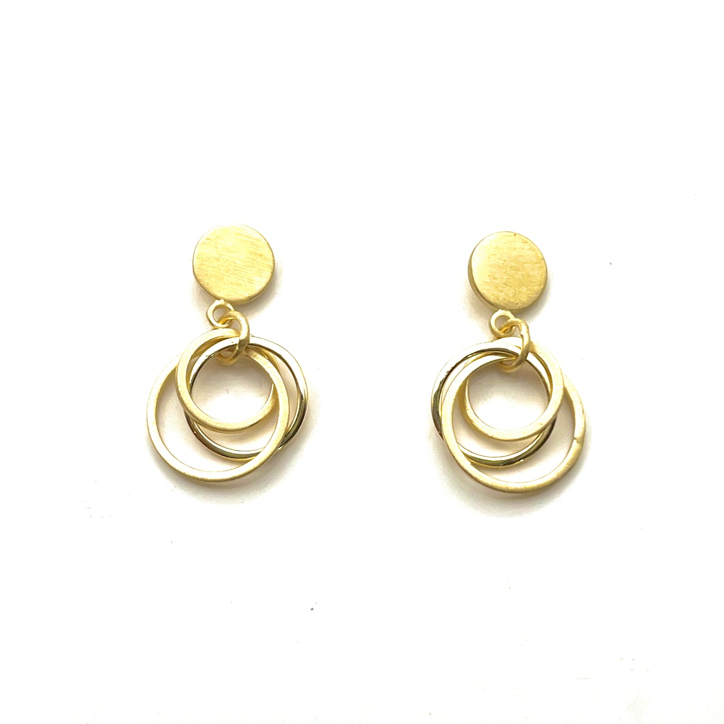 24K Gold Vermeil Tapered Circle Earrings ,OSV1738, Doris Leidt
