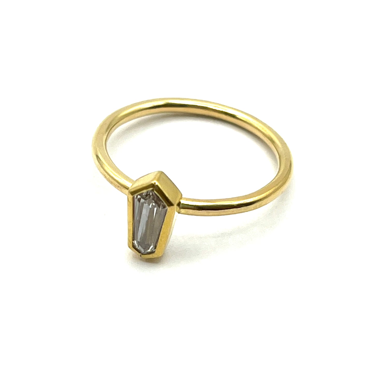 22kt & 18kt Gold 0.45 ct Diamond Shield Ring, SW161, Sam Woehrmann