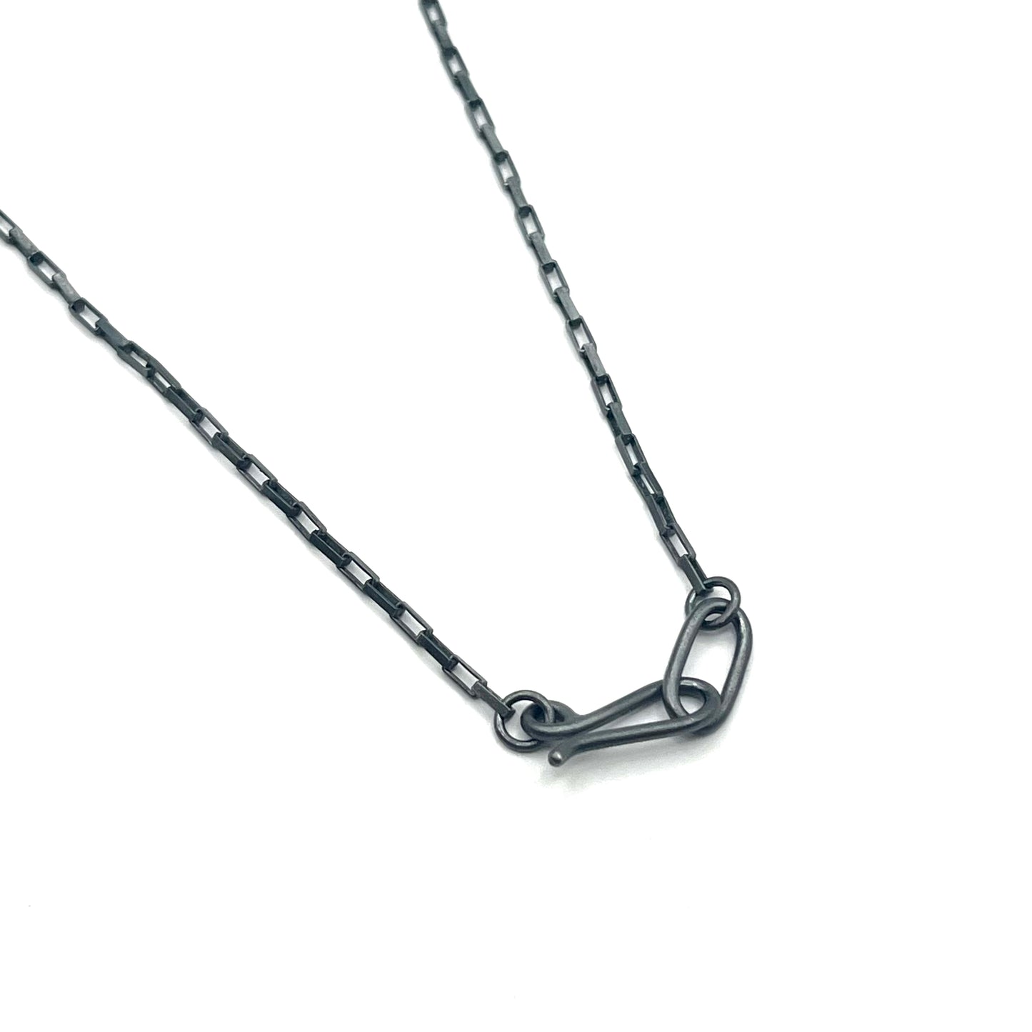 Sterling Silver Fossil Bar with Indicolite Tourmaline Necklace, LM0079, Lisa Mueller