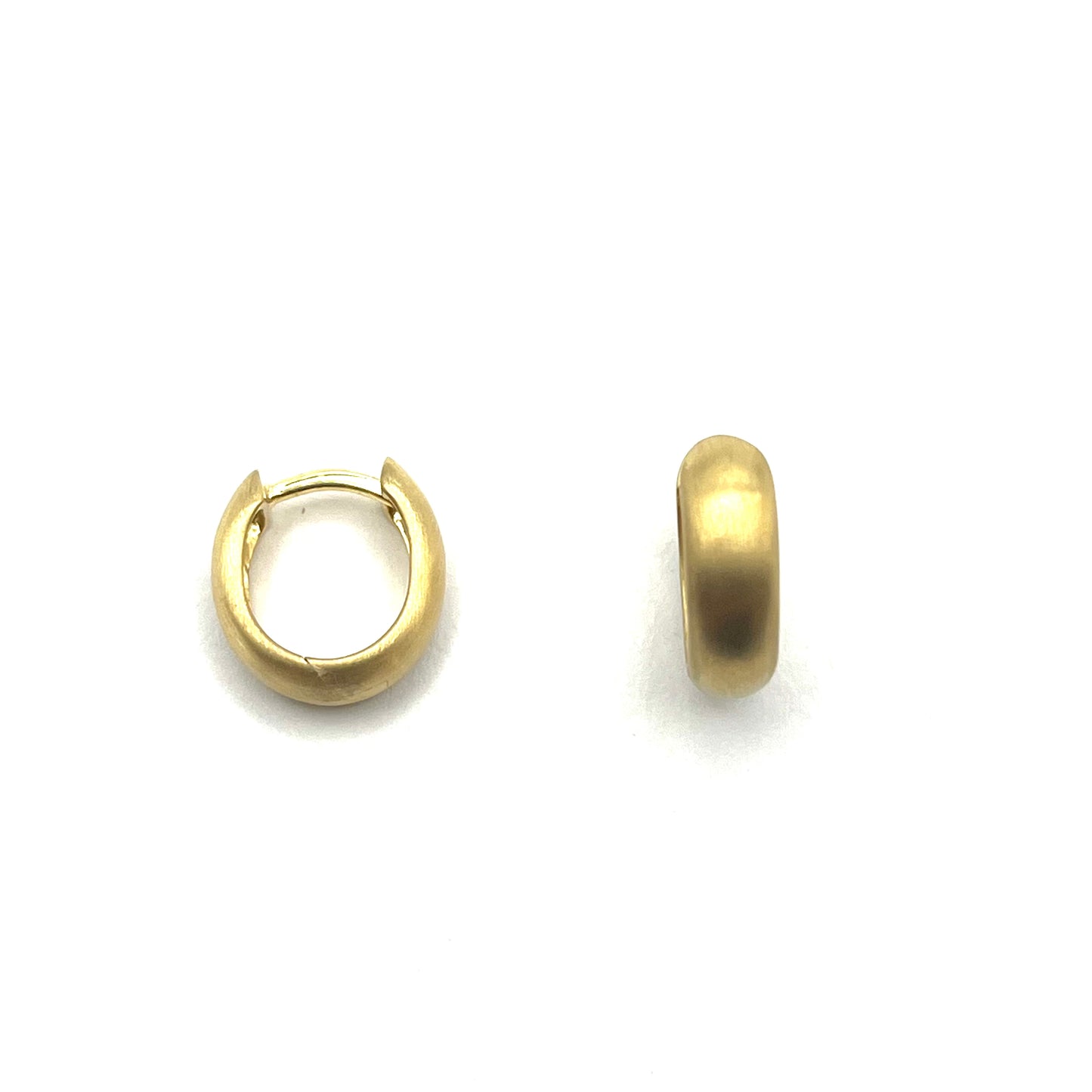 Sterling Silver & 24k Vermeil Small Oval Hoop Earrings, DL592, Doris Leidt