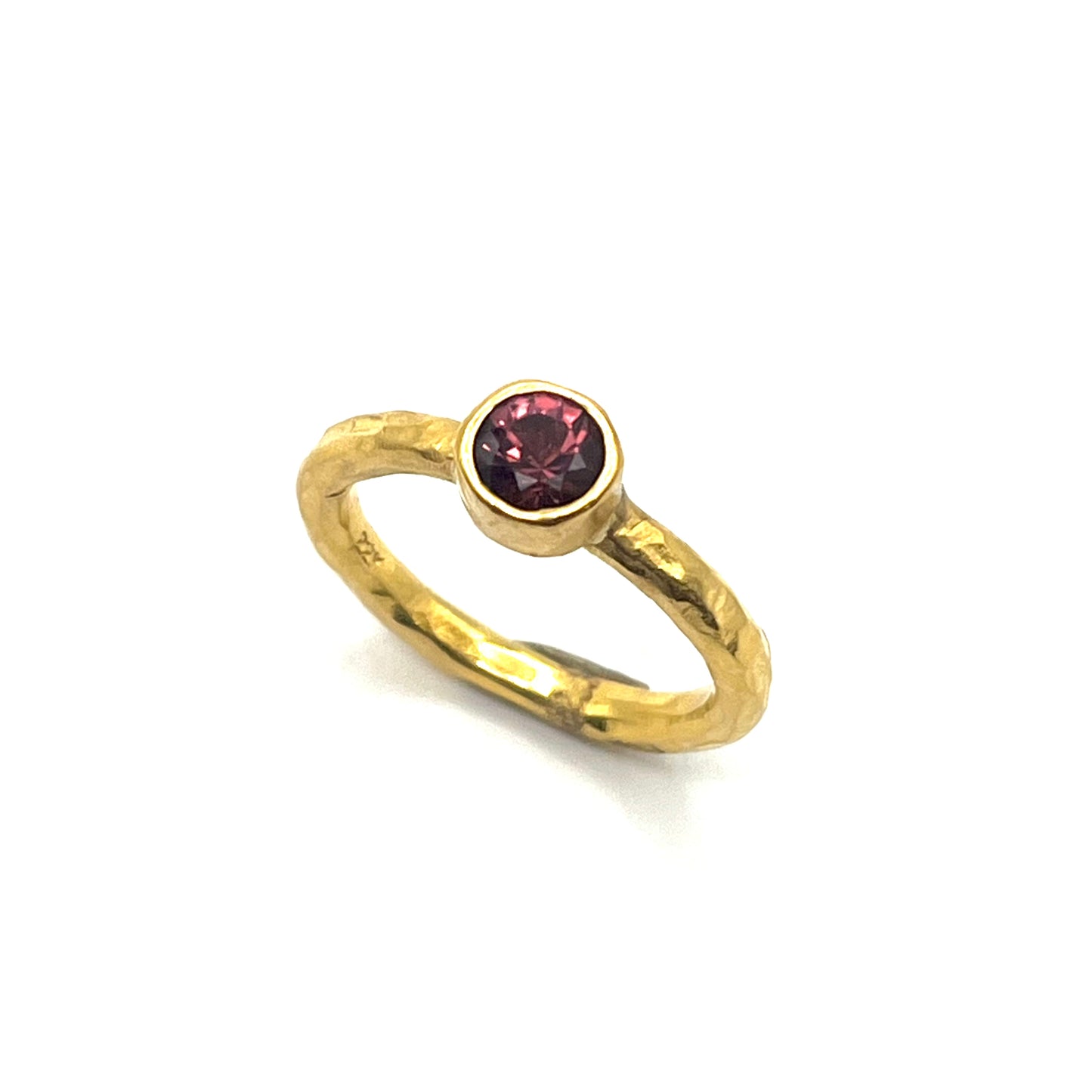 22KT Yellow Gold Reddish Pink Tourmaline Ring, SS7060, Susan Sims