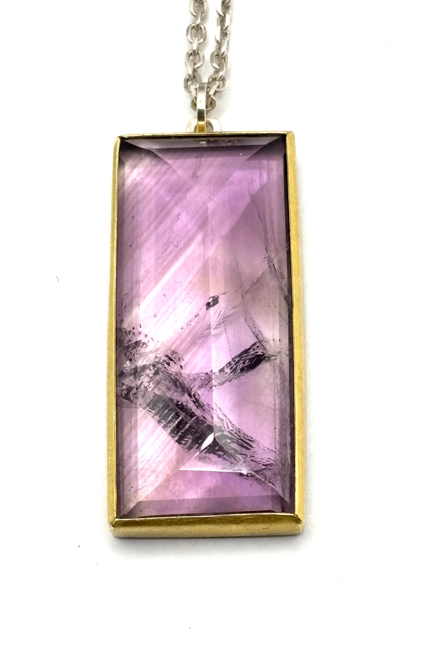 22KT &Sterling silver Amethyst Pendant SW26204