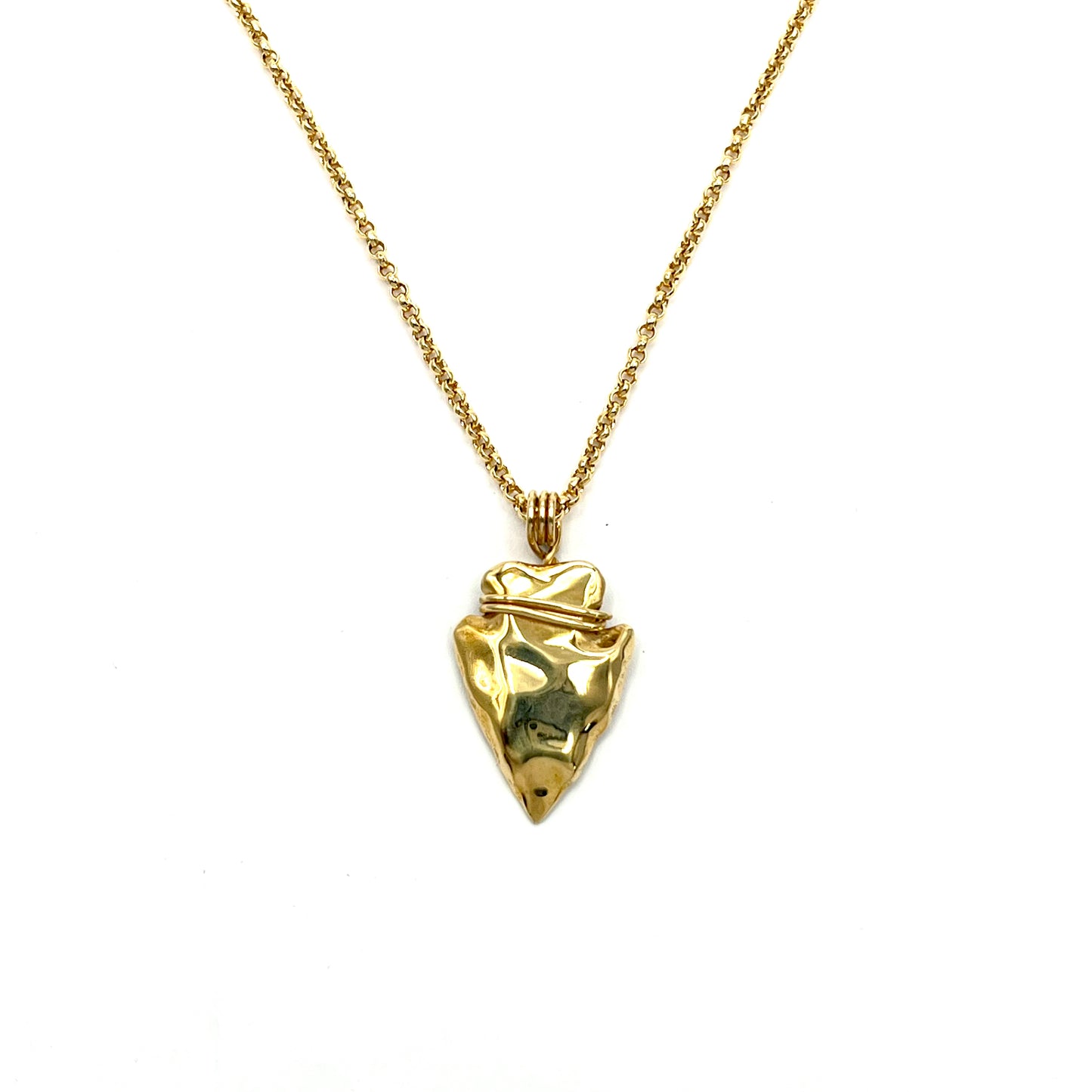 18kt Gold Arrowhead Pendant Only, CS04, Christopher Shaw