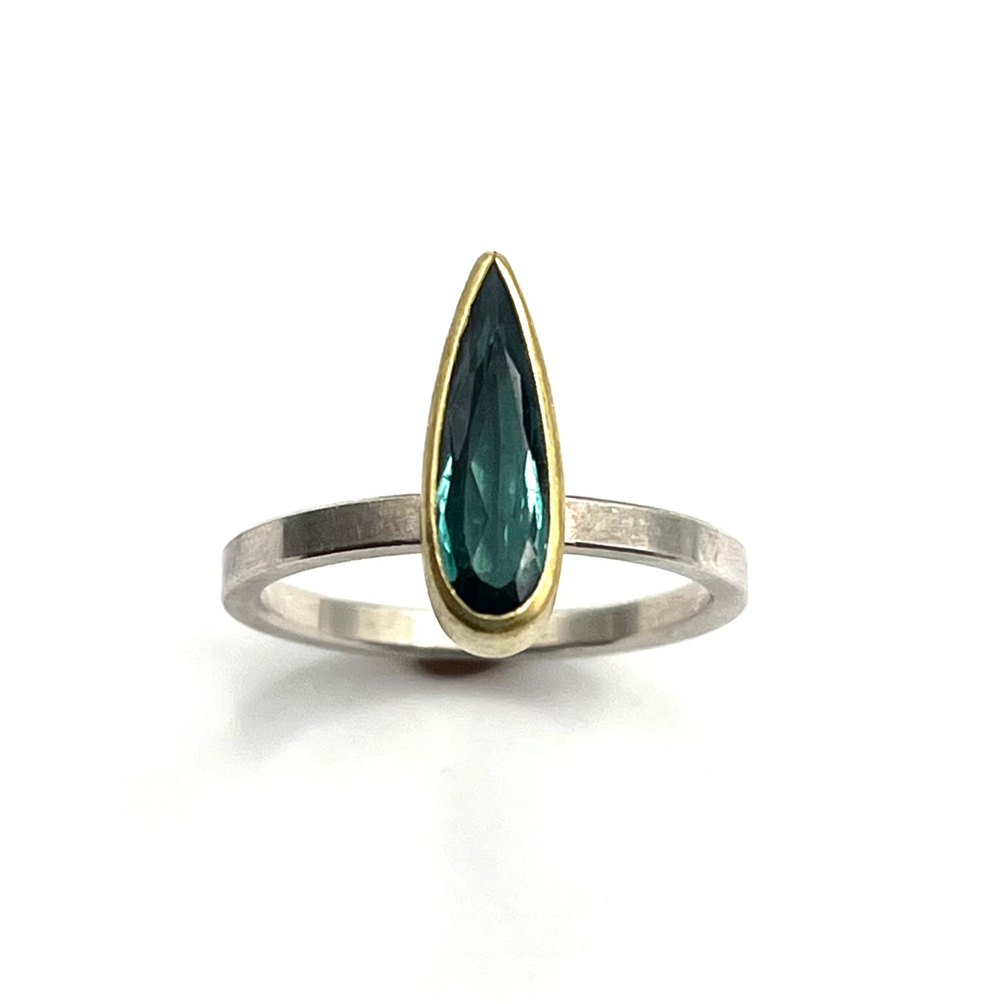 22kt Gold & Sterling Silver Tourmaline Drop Ring, SW26241, Sam Woehrmann