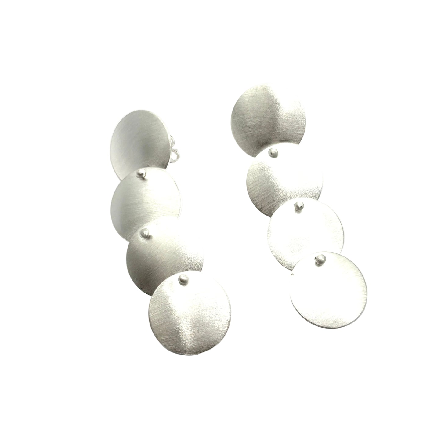 Sterling Silver 3 disk Earring By, Kelim KL2614