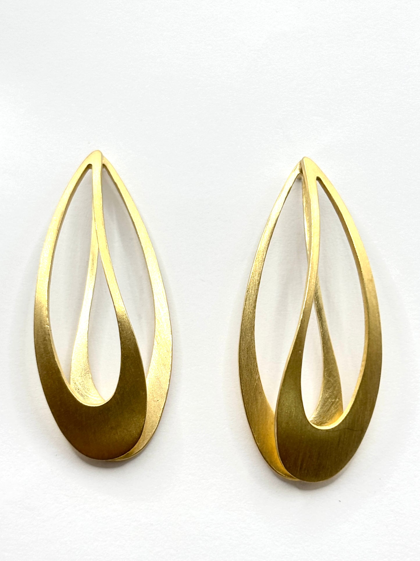 Vermeil open tear drop earrings. By. Doris Leidt. DLC2601