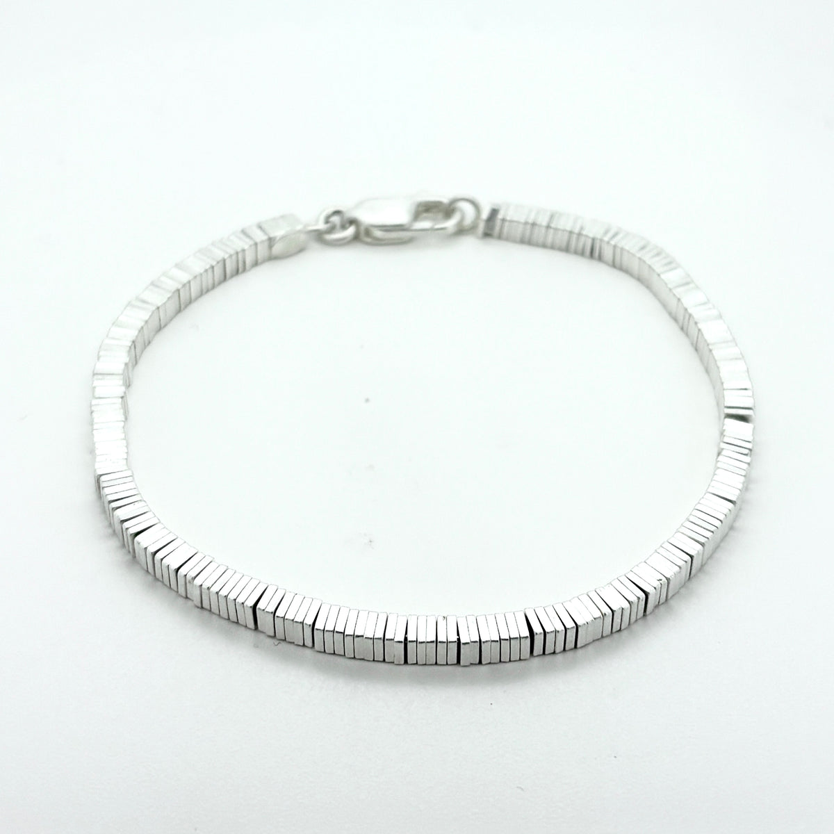 Sterling Silver Square Bracelet, DLBR279, Doris Leidt