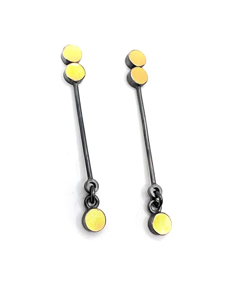 Earrings in 22k Gold/Sterling Silver