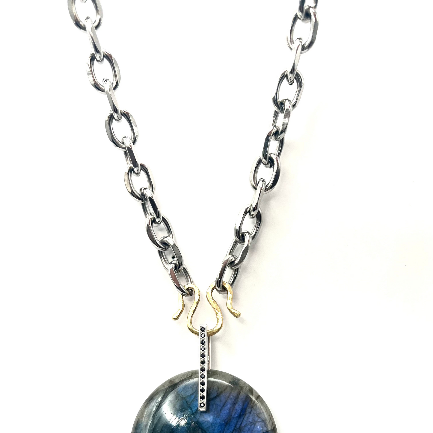 Heavy-Duty Stainless Steel Diamond-Cut Cable Chain Necklace (No Pendant)