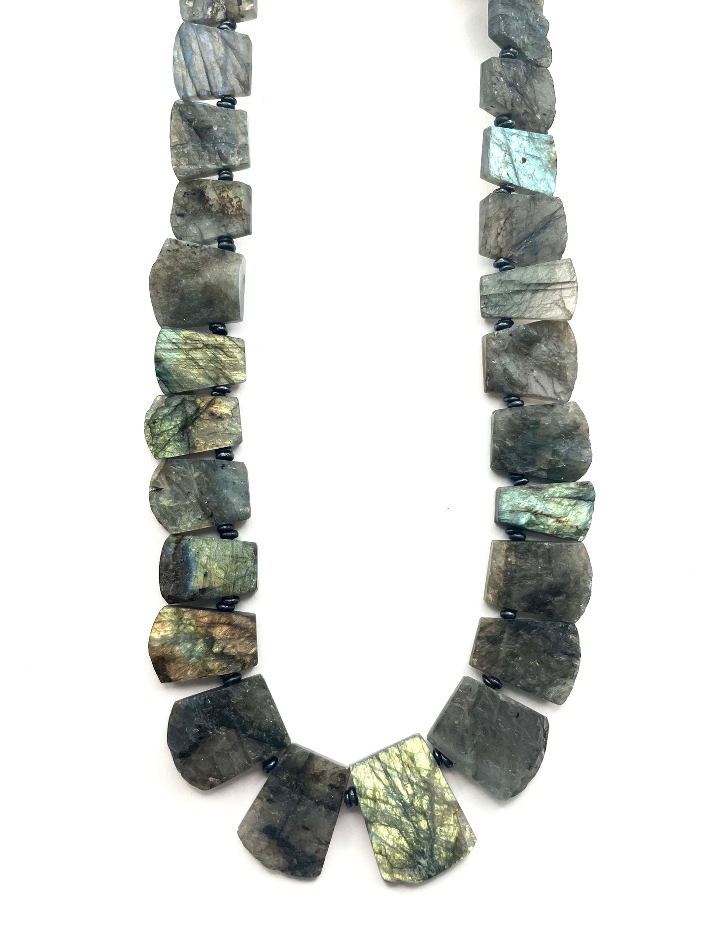 Labradorite Necklace with Oxidized Signature Clasp