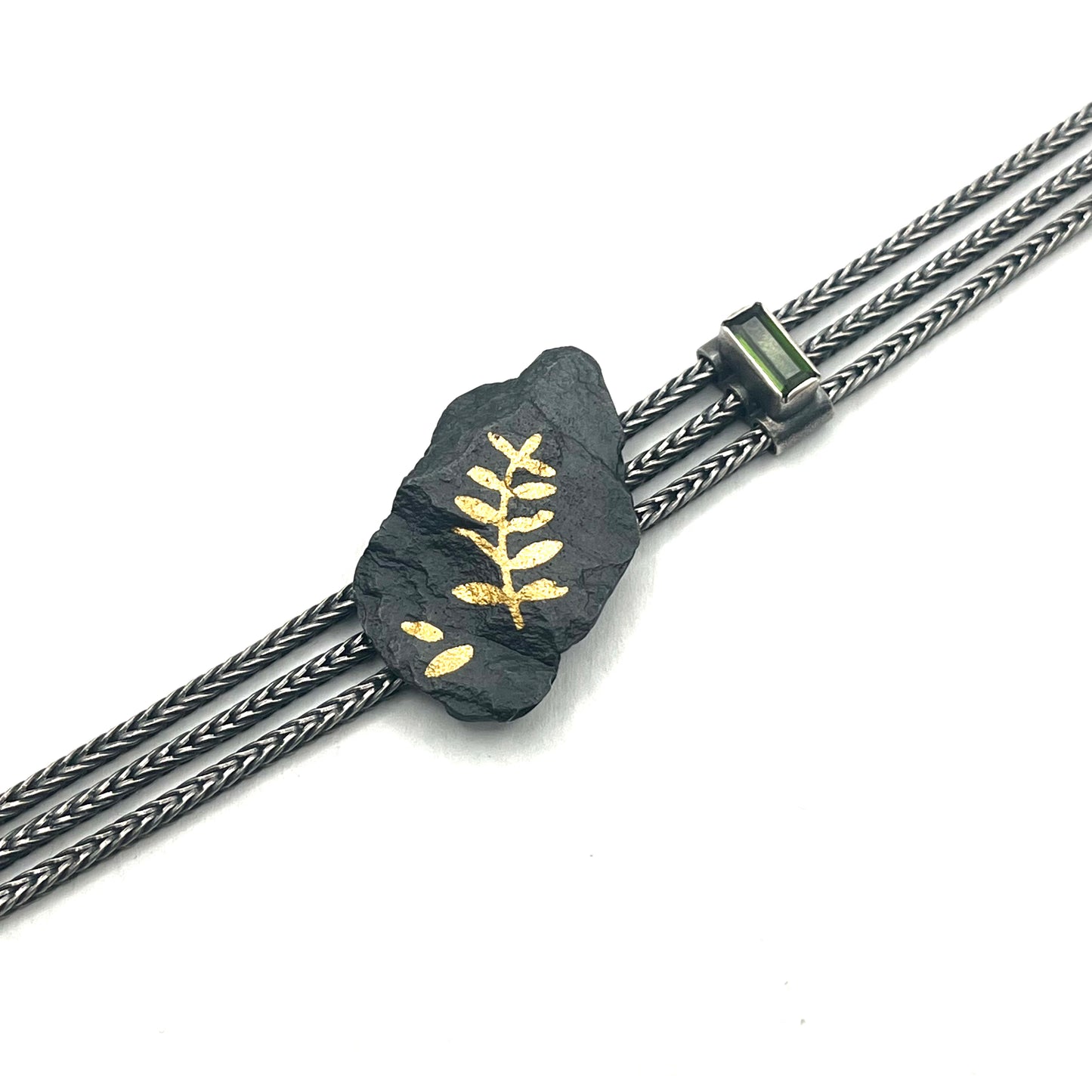Sterling Silver Fern Fossil Bracelet, LM0067, Lisa Mueller