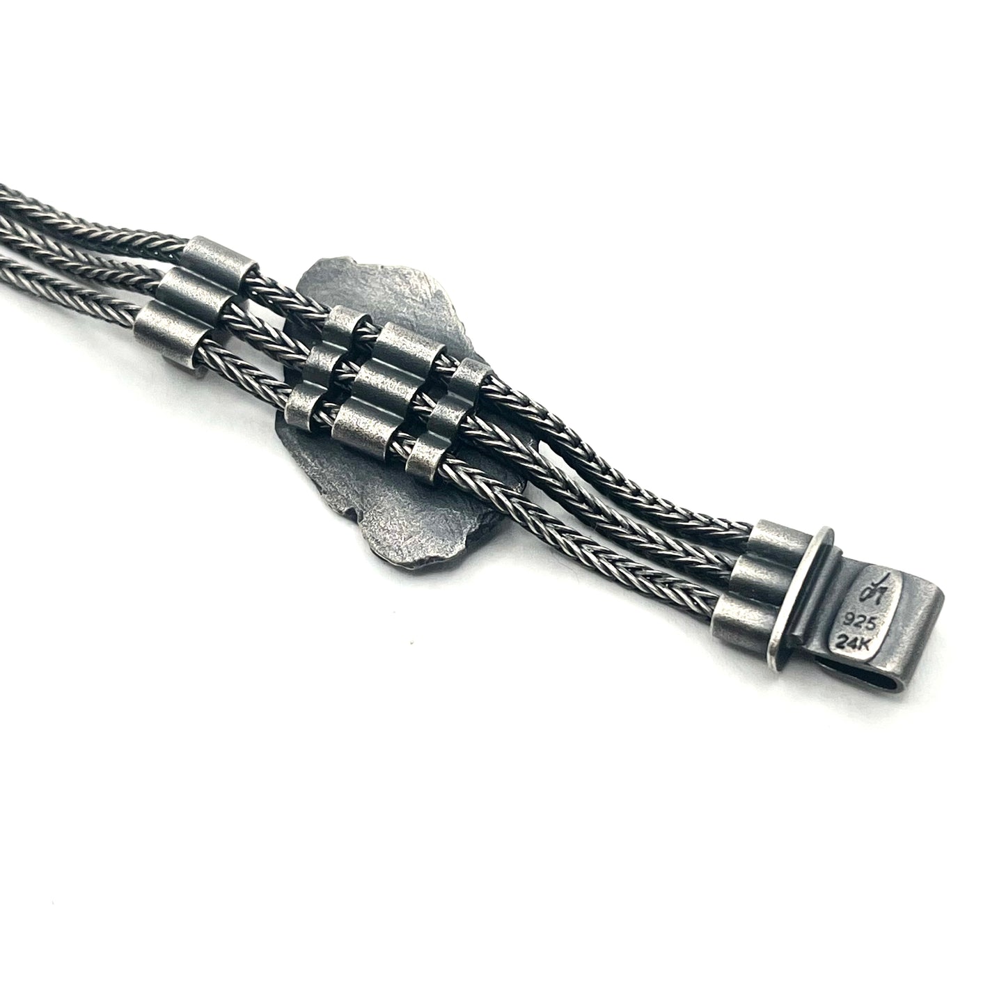 Sterling Silver Fern Fossil Bracelet, LM0067, Lisa Mueller
