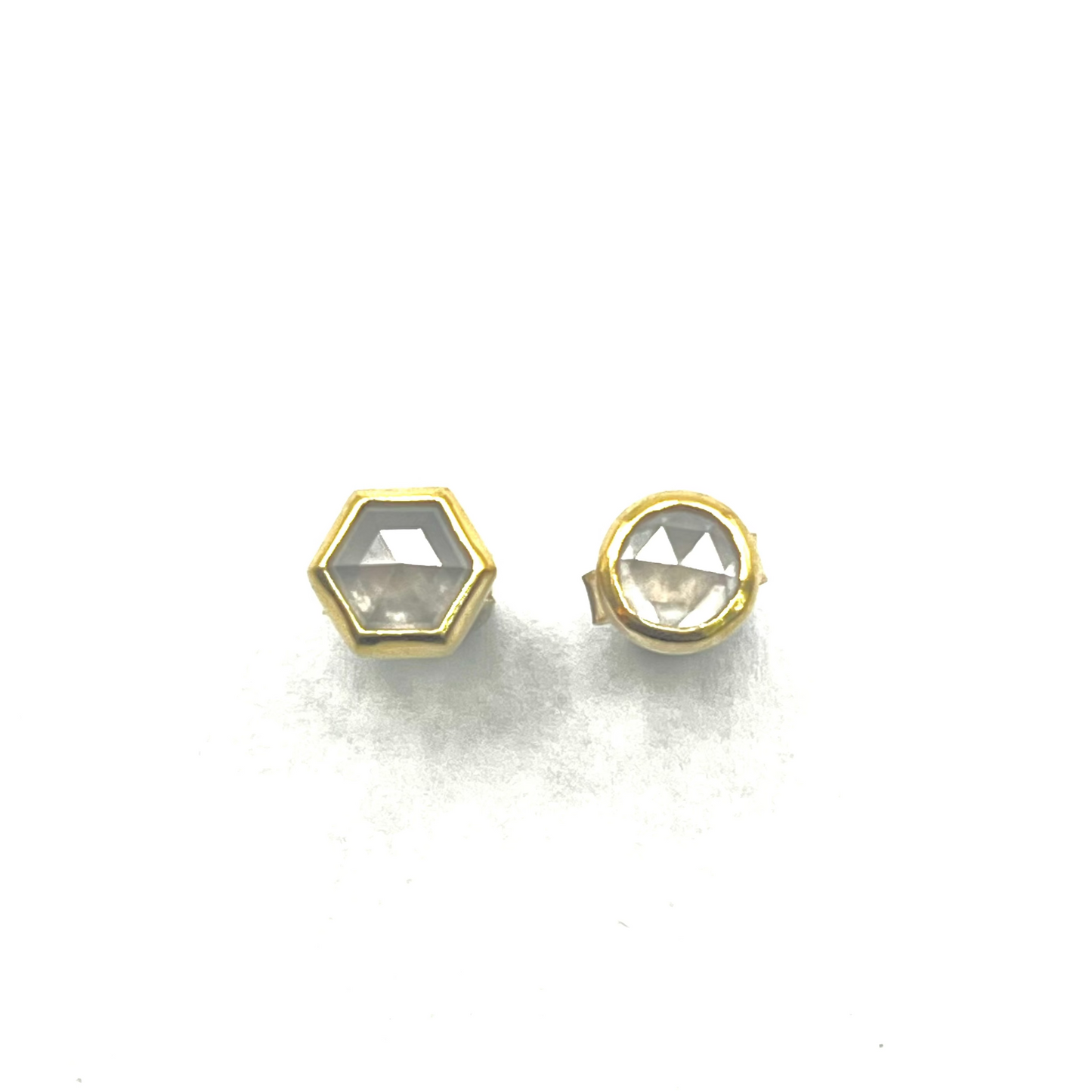 Grey Diamond Mismatched Studs