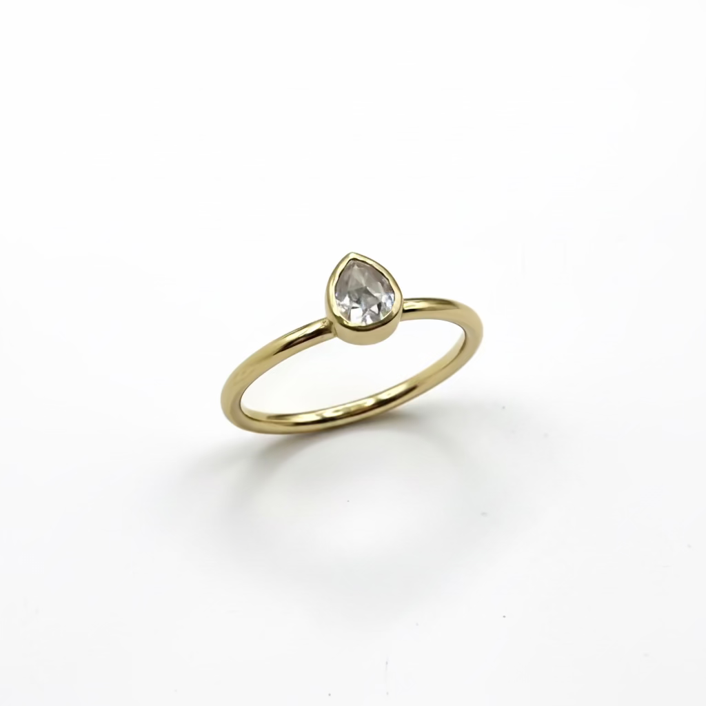 22k & 18k Grey Diamond Drop Ring, SW26222, Sam Woehrmann