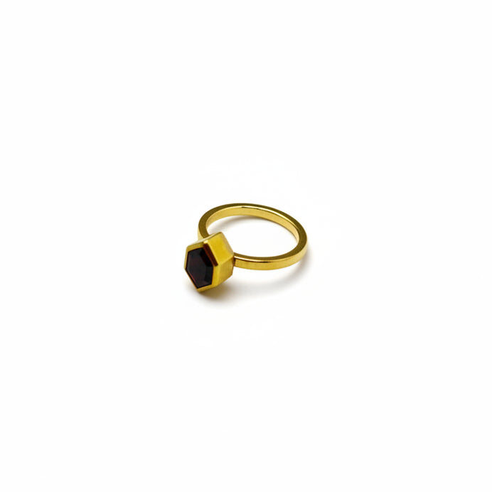 22k & 18k Gold Purple Spinel Hexagon Ring, SW26224, Sam Woehrmann