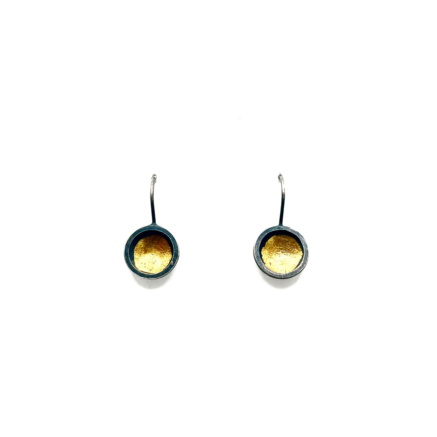 Oxidized Sterling Silver & 24K Gold Buds Earrings, Yu Jean Choi, YC26-BSE01