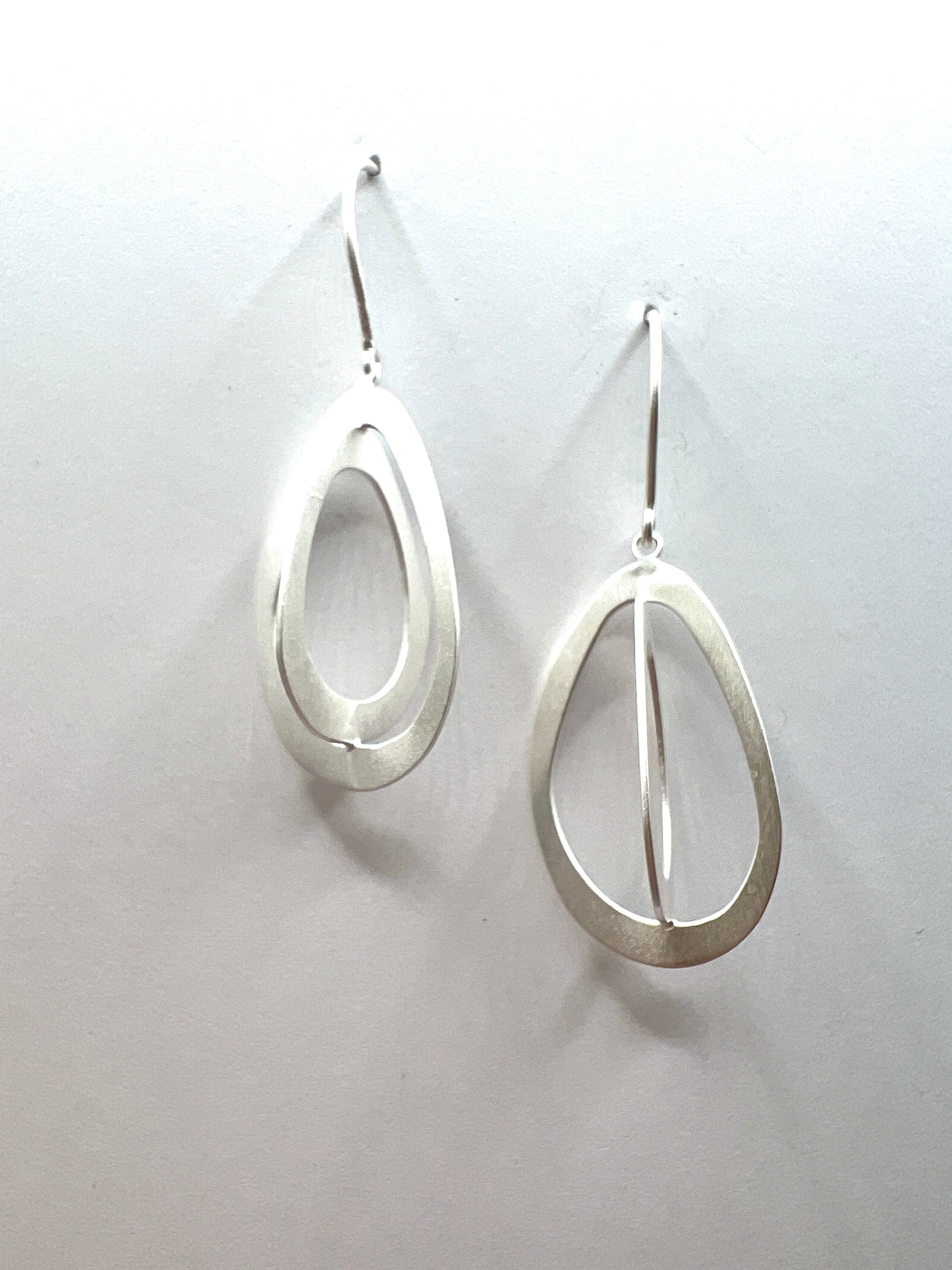 Sterling Silver pod shape earrings
