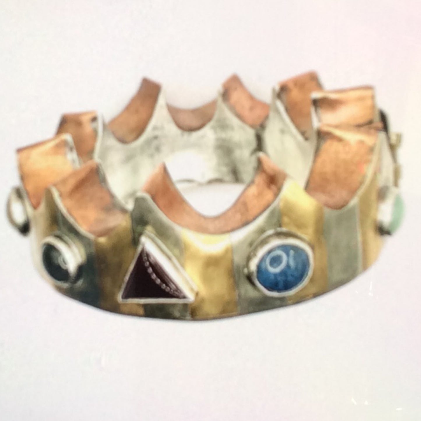 Bracelet - Sterling Silver, Copper, Nickel, with Various Stones