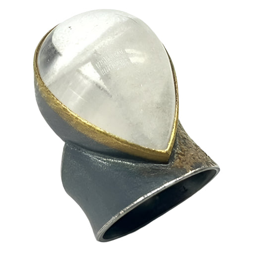 22k Gold Ring with Lodolite Quartz