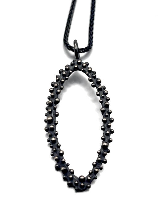 Oxidized Dot Sterling Silver Necklace, DA0160/157, Dahlia Kanner