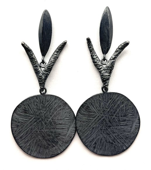 Earrings in Oxidized Sterling Silver