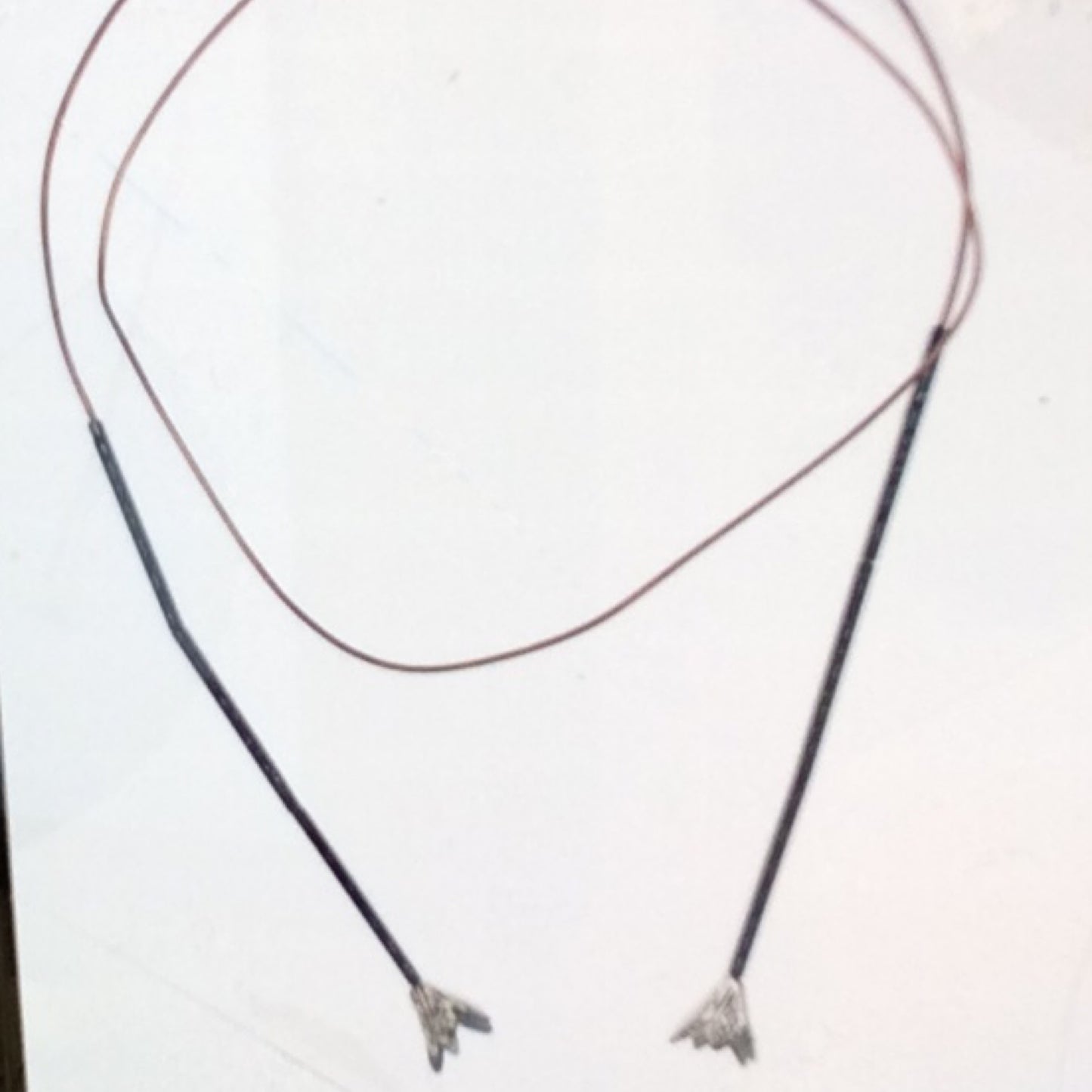 Necklace - Sterling Silver, Enamel, Leather and Glass Beads, KYK0322/20230519, Kyung Hee Kim