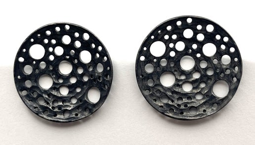 Earrings in Oxidized Sterling Silver