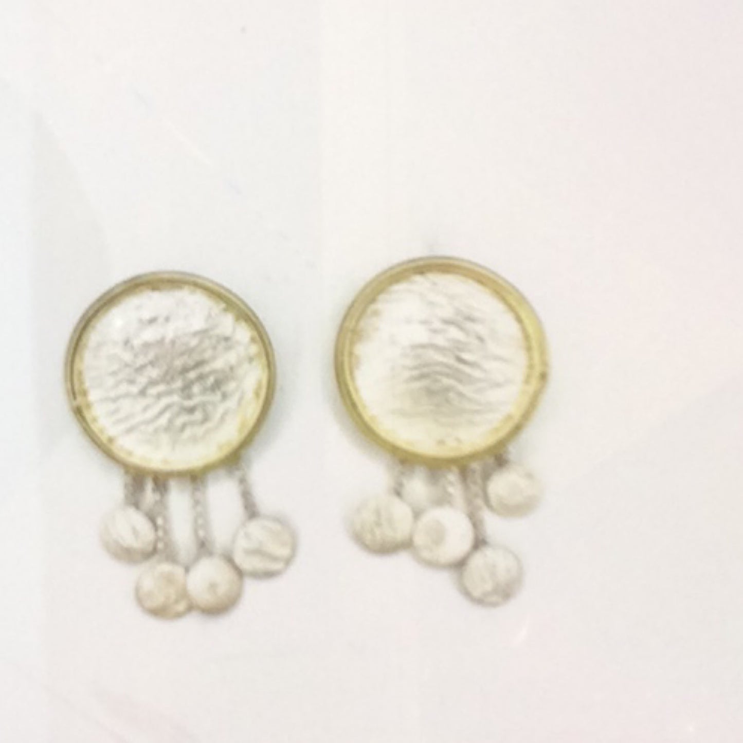 Earrings - Sterling Silver and Gold Dot Dangles, MT0018/15, MONA TRUNKFIELD