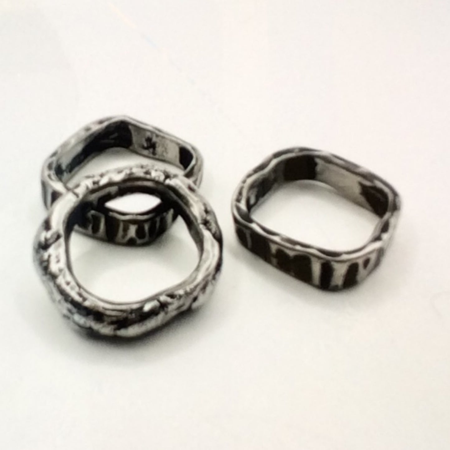 Large Square Steel Ring, JMD014, John McDavid