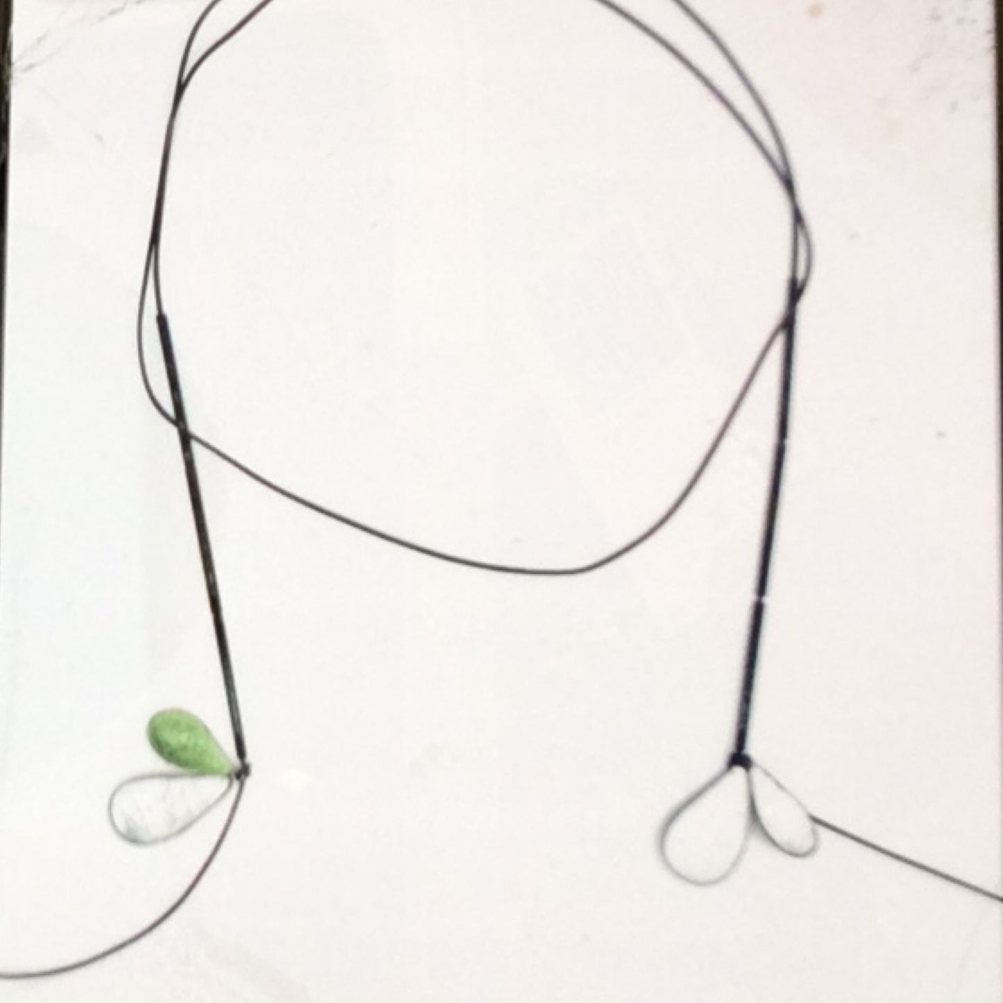 Necklace - Sterling Silver, Enamel and Leather, KYK0323/20230523, Kyung Hee Kim