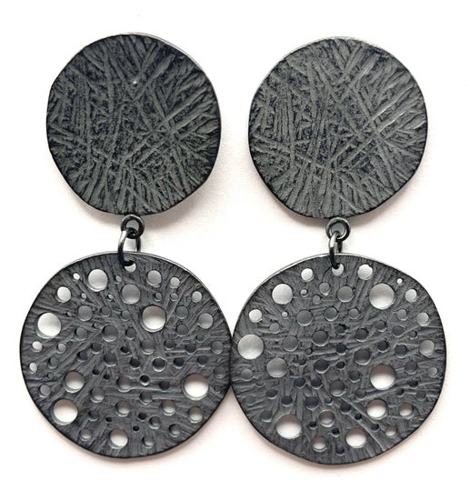 Earrings in Oxidized Sterling Silver
