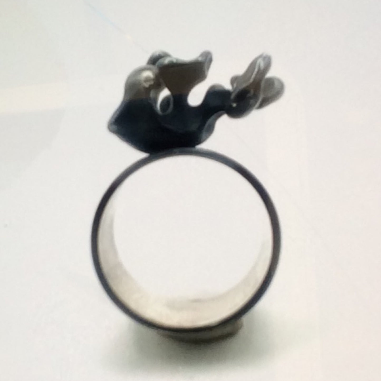 Oxidized Sterling Silver Small Ring, REX0014, Rex Ramos