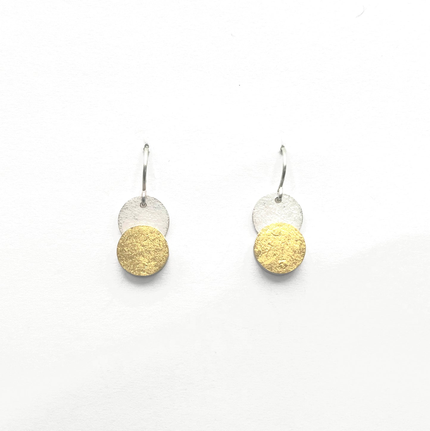 Sterling Silver & 24K Gold Accent Circle Earrings, Yu Jean Choi, YC26-CES01