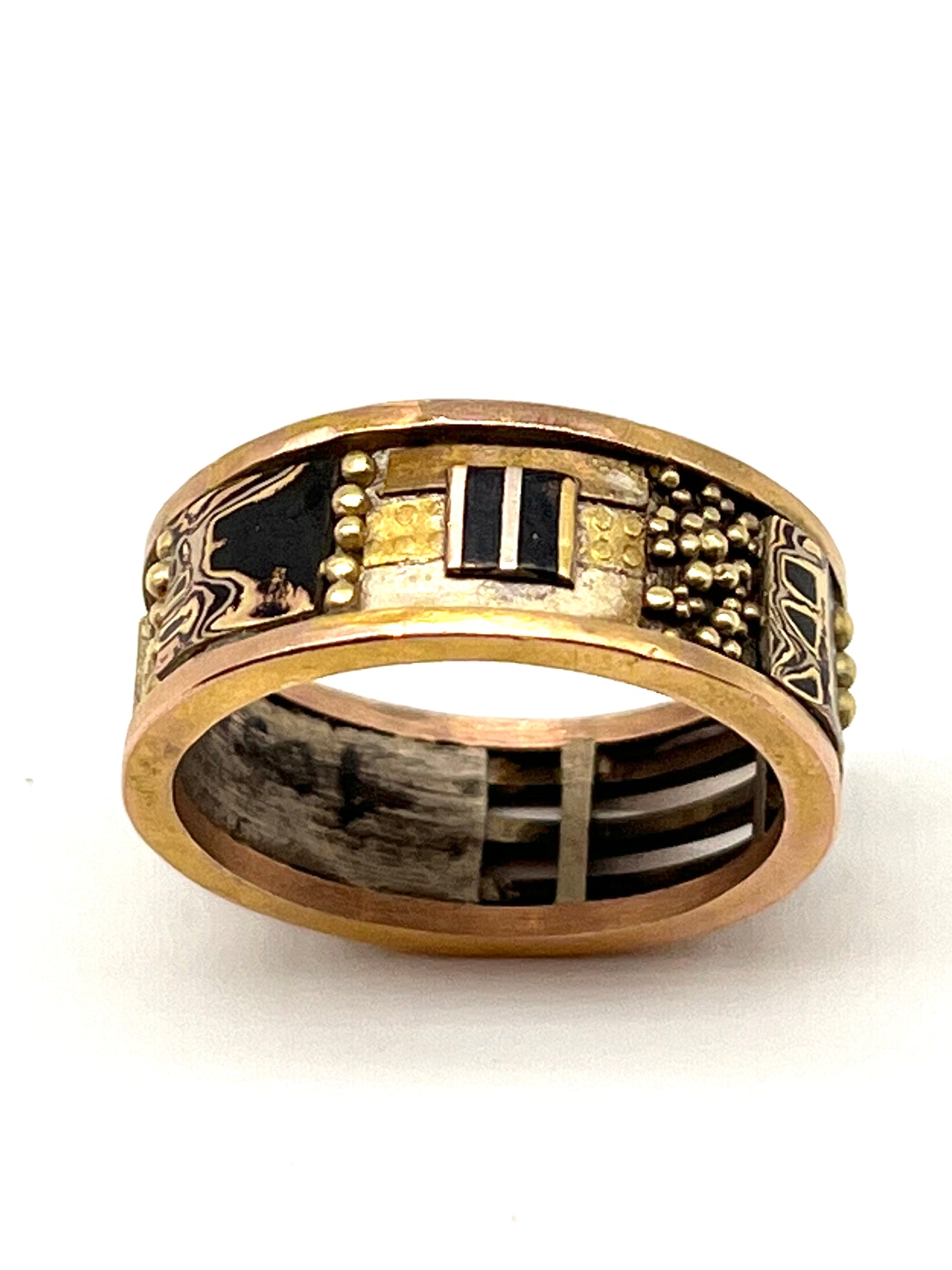 14kt Rose & White Gold Mosaic Talisman Ring, FB0118, Lynda Bahr