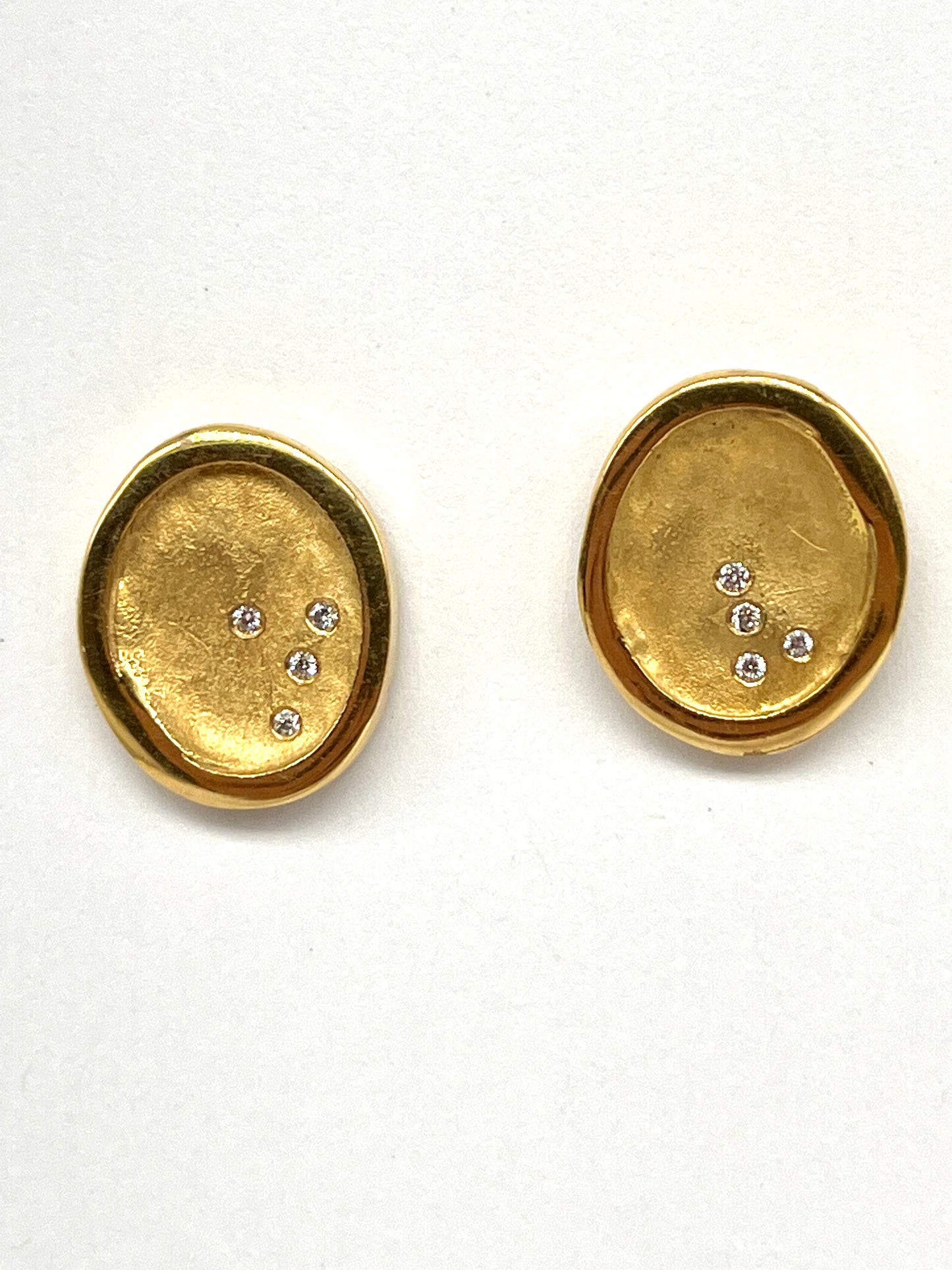 Earrings in 18k Gold/Diamonds, HAL0022, Hal Groeneboer