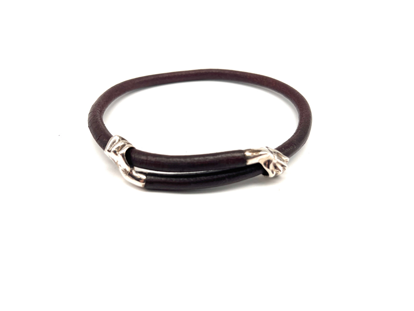 Brown and Black Leather Bracelet