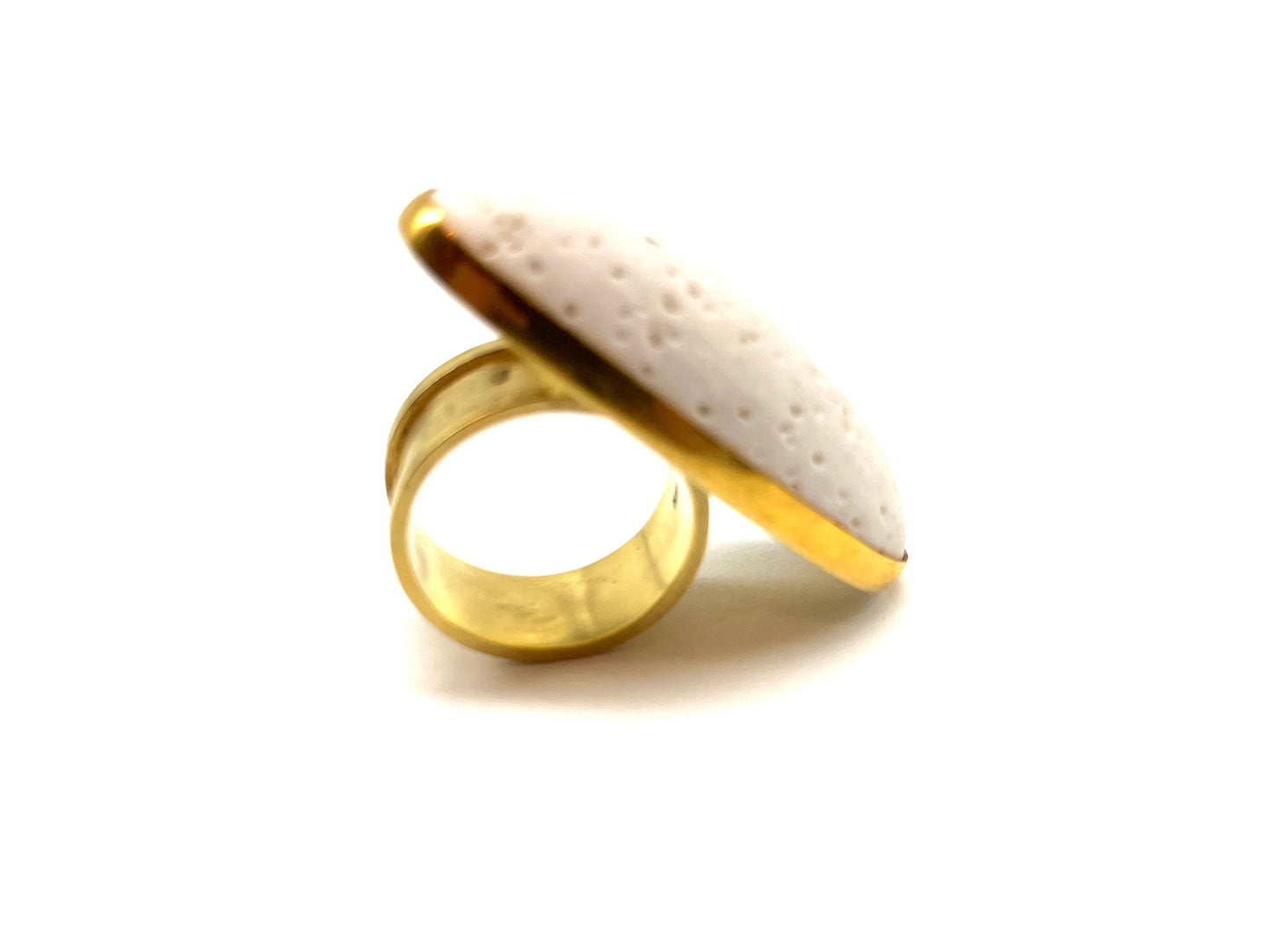 22Kt,18kt Gold Porcelain Ring