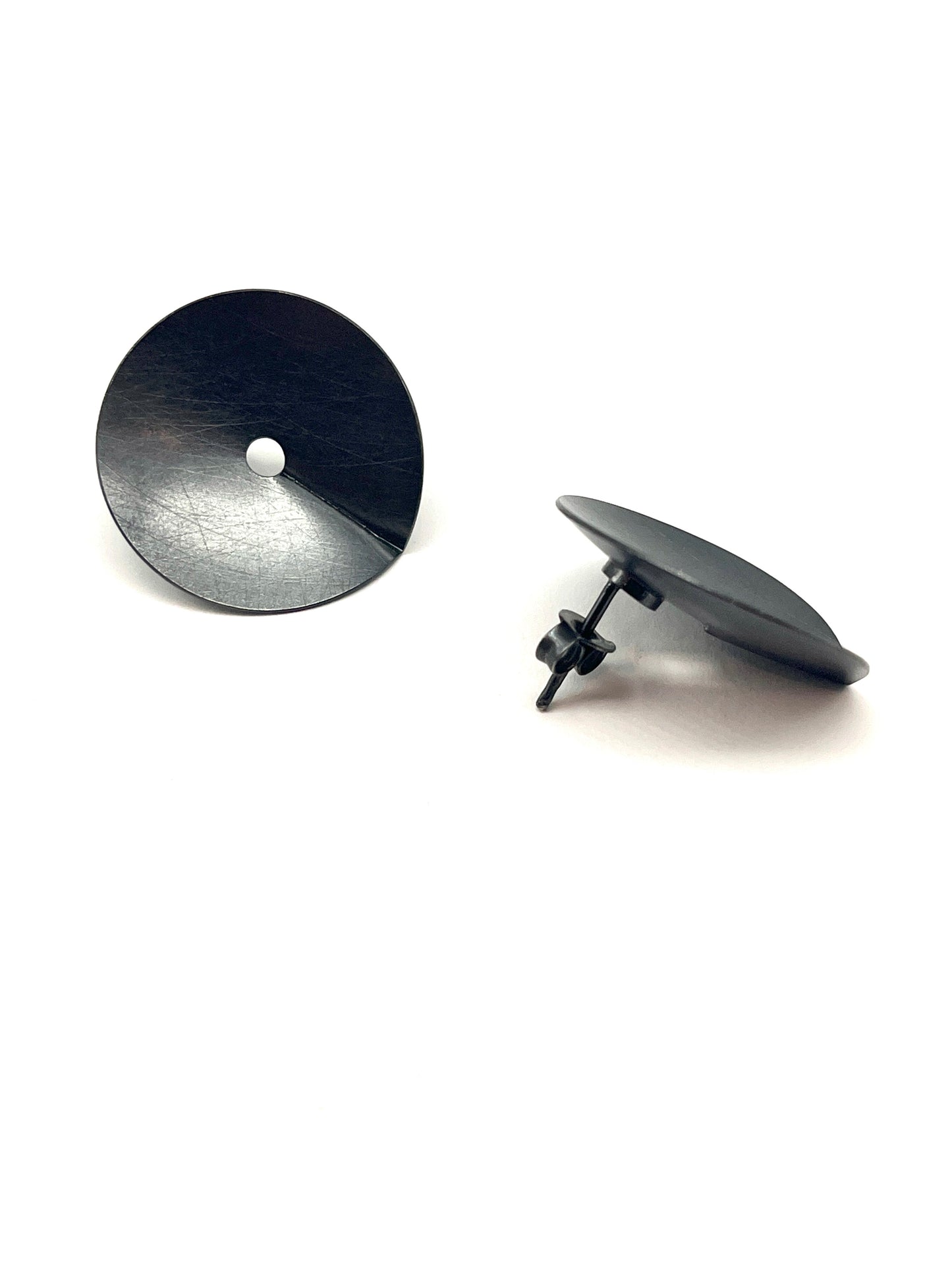 Oxidized Silver Earrings, Hand made By Zaremski, Visit us at TABOO STUDIO 1615 1/2 W. Lewis St., San Diego, CA 92103 or call Julie at 1-619-692-0099.