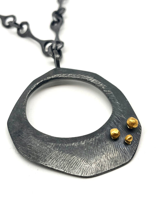 Oxidized Silver Necklace