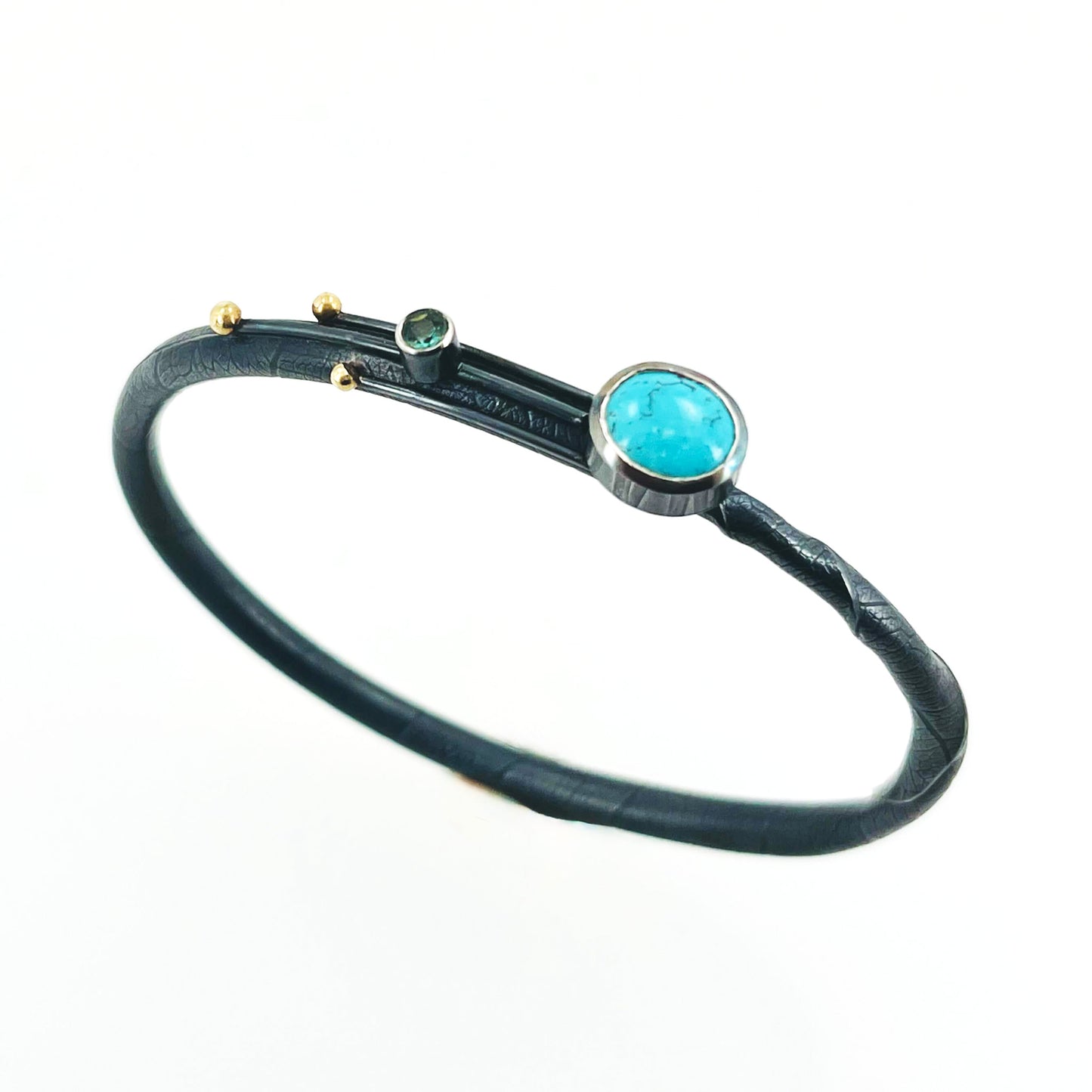 Sterling Silver Twig Ridgeline Turquoise Bracelet, CM2511, Christine MacKellar