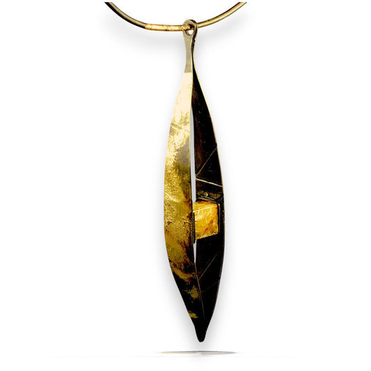 Steadfast Necklace in Steel/Gold, BB0009/N2208, Bette Barnett