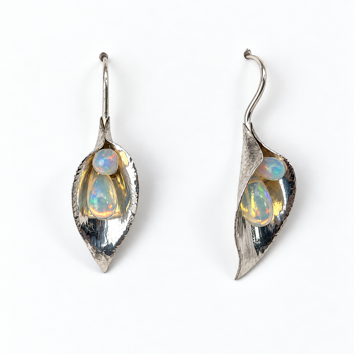 Calla Lily Ethiopian Opal Earrings, HC2611, Hsinyu Candy Chu
