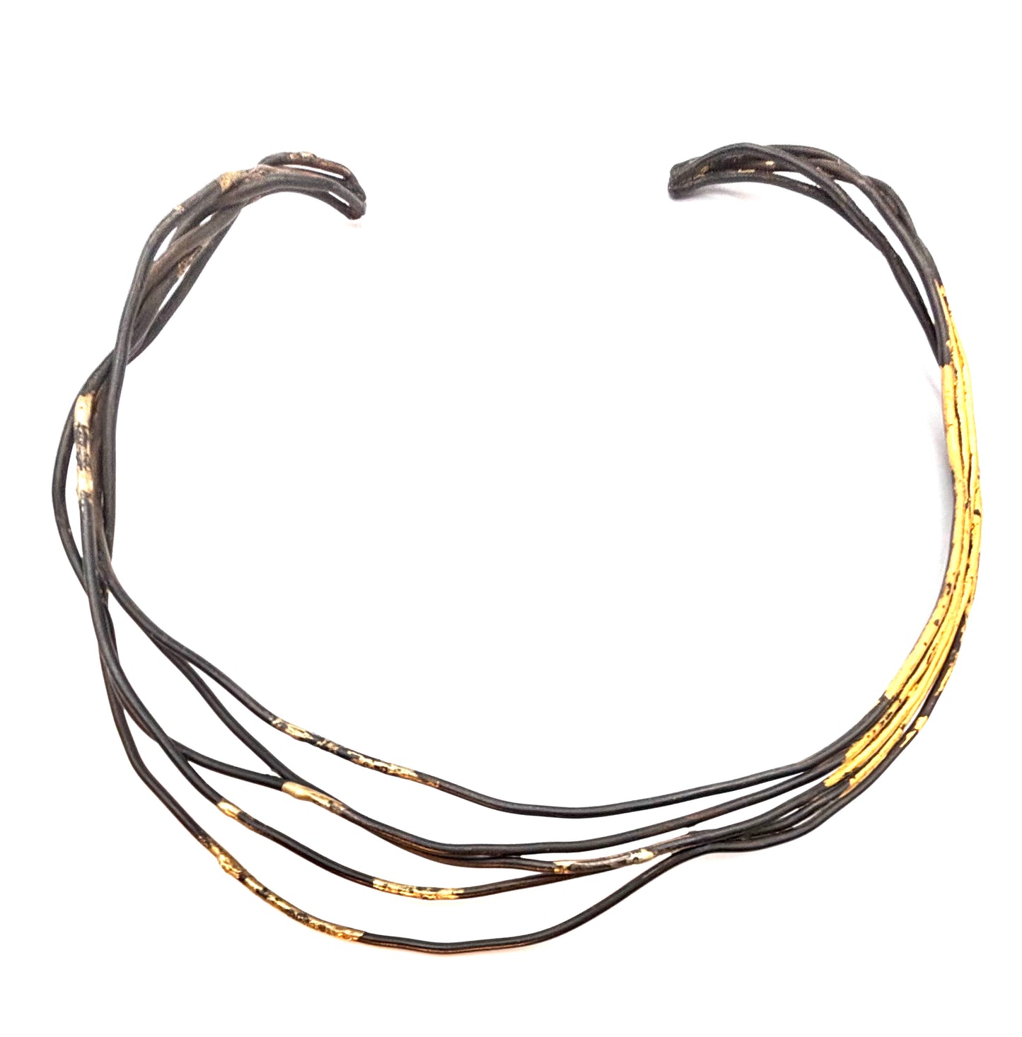 Tribute Necklace in Steel/Gold, BB0010/N1924, Bette Barnett