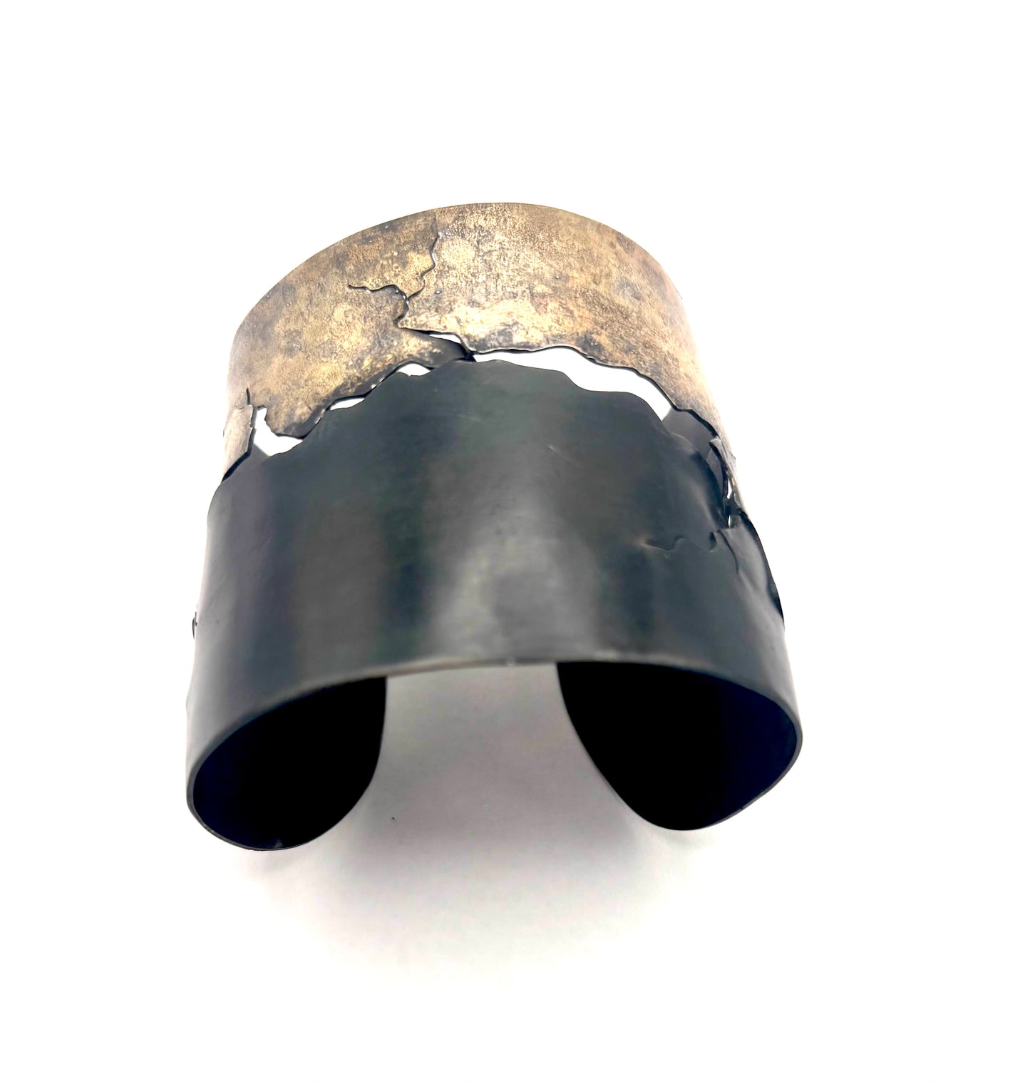 Broken Cuff in Steel/Gold, BB0002/C2471, Bette Barnett