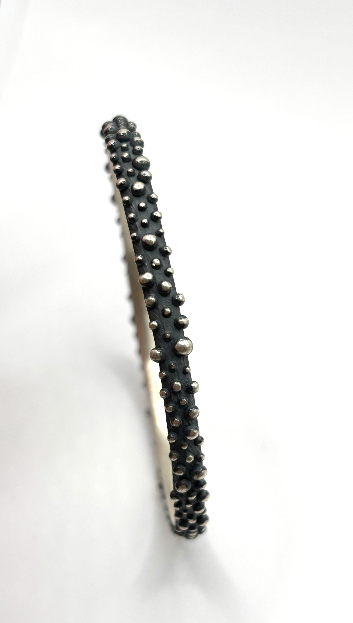 Oxidized Sterling Silver Bumpy Bracelet, DK26-2601