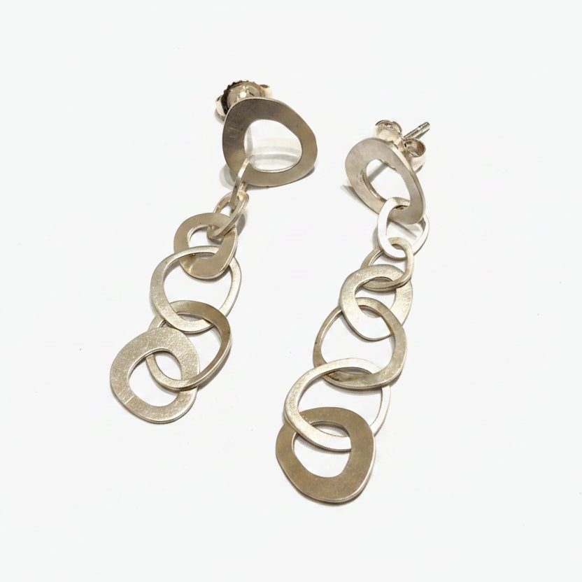 Sterling Silver Squiggle Corkscrew Post Earrings DL26