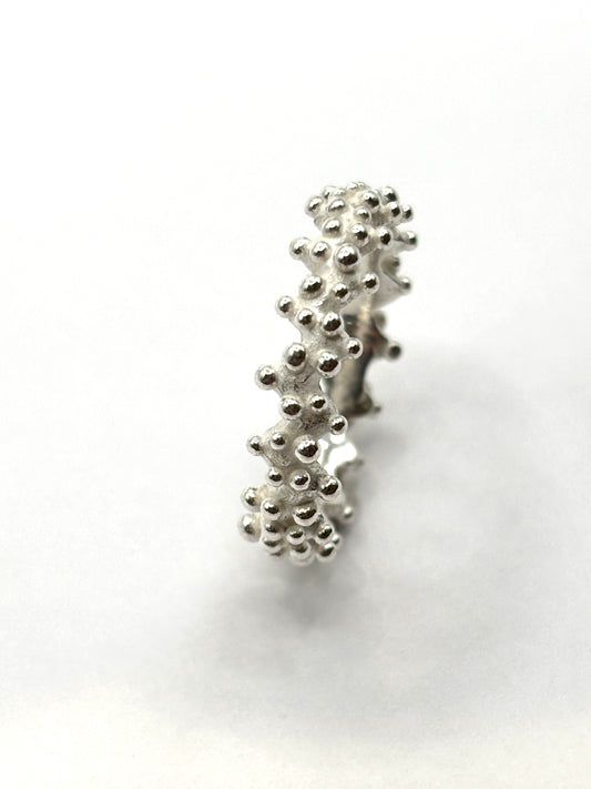 Sterling Silver Thin Bumpy Ring Size 8, DK26-2611